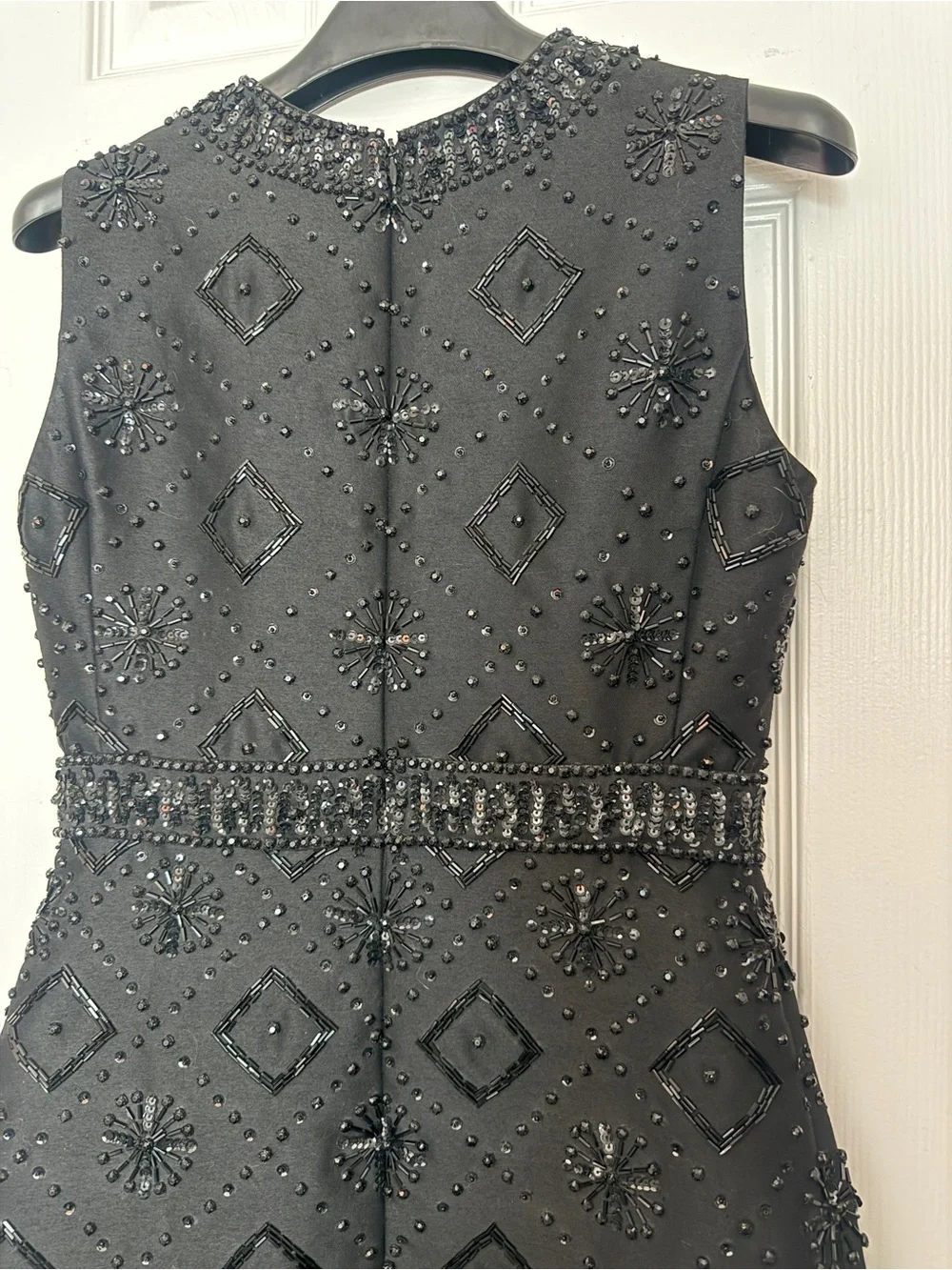 Tory Burch Black Beaded Sleeveless Dress